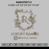 Ramostext 01 Embroidery File 6 sizes