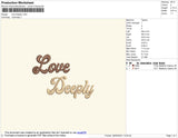 Love Deeply Text Embroidery File 4 size