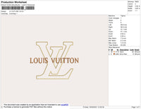 Lv Outline Embroidery File 4 size