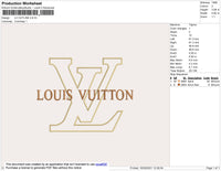 Lv Outline Embroidery File 4 size