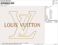 Lv Outline Embroidery File 4 size