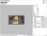 1 Anime Levi Rectangle 01 Embroidery File 4 Size