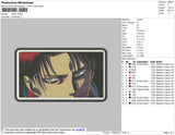 1 Anime Levi Rectangle 01 Embroidery File 4 Size