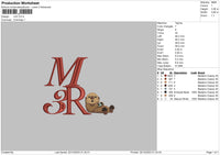 M3r Embroidery File 6 sizes