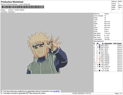 Minato 02 Embroidery File 4 size