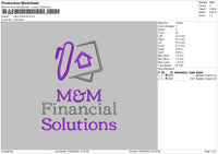 M&M Financial Embroidery File 4 size