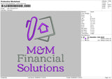 M&M Financial Embroidery File 4 size