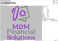 M&M Financial Embroidery File 4 size