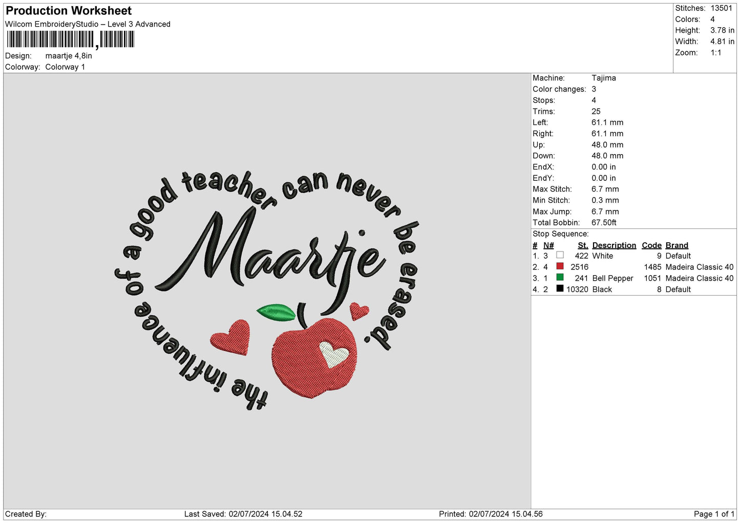 Musa Maartje Embroidery 2 Files