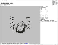 Madara BW Embroidery File 4 size