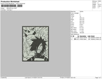 Madara BW 002 Embroidery File 4 size