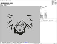 Madara BW Embroidery File 4 size