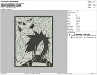 Madara BW 002 Embroidery File 4 size