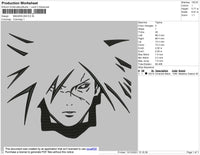 Madara BW Embroidery File 4 size