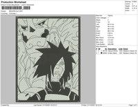 Madara BW 002 Embroidery File 4 size