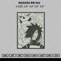 Madara BW 002 Embroidery File 4 size