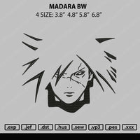 Madara BW Embroidery File 4 size