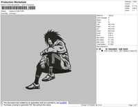 Madara BW V2 Embroidery File 4 size