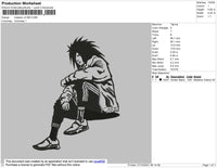 Madara BW V2 Embroidery File 4 size