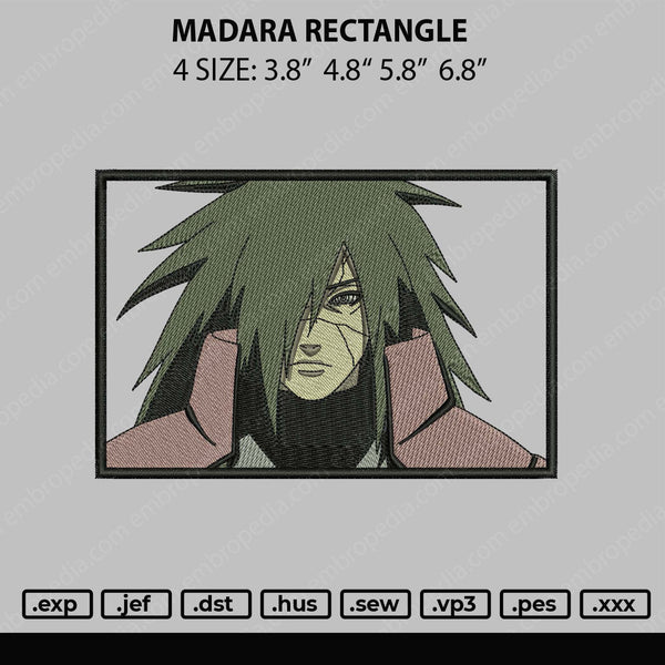 Madara Rectangle Embroidery File 4 size