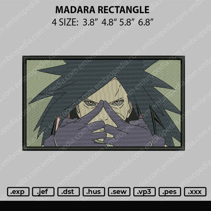 Madara Rectangle Embroidery File 4 size