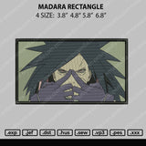 Madara Rectangle Embroidery File 4 size