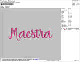 Maestra Embroidery File 4 size