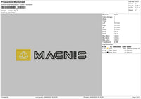Magnis Embroidery File 6 sizes