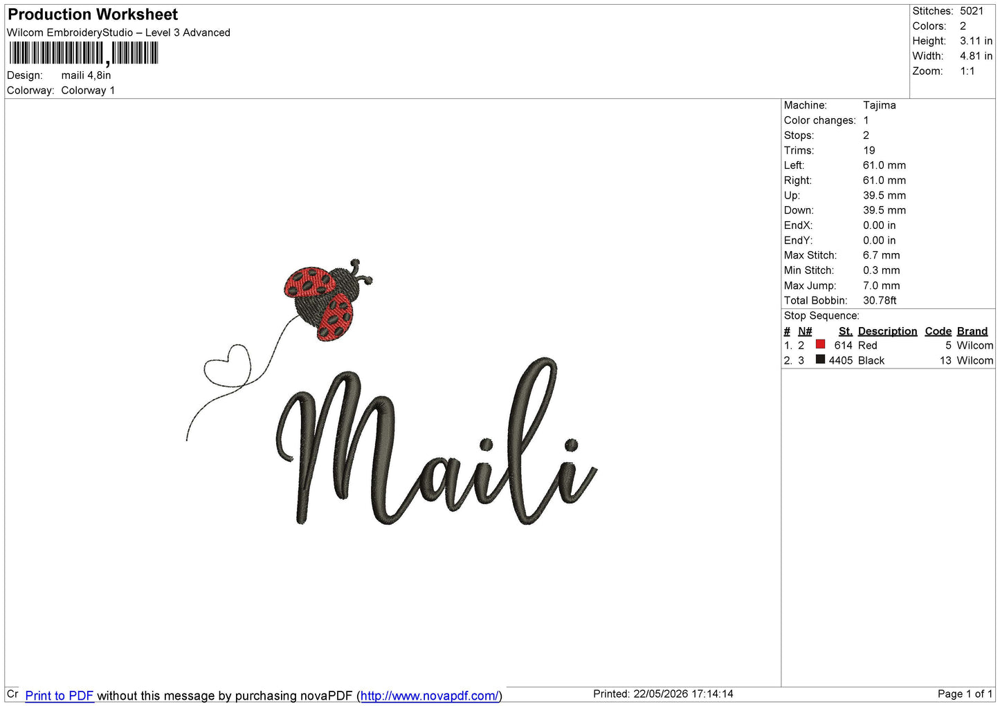 ALL NAMES Embroidery File 6 size