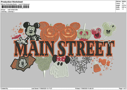 Mainmickey Text Embroidery File 6 sizes
