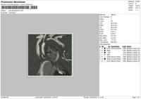 Mai Square Embroidery File 6 sizes