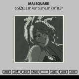 Mai Square Embroidery File 6 sizes