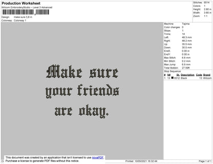 Make Sure Your Friends are okay