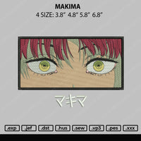 Makima Embroidery File 4 size