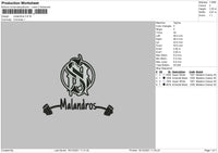 Malandros Embroidery File 4 size