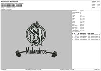 Malandros Embroidery File 4 size