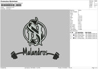Malandros Embroidery File 4 size