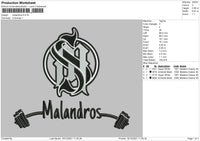 Malandros Embroidery File 4 size