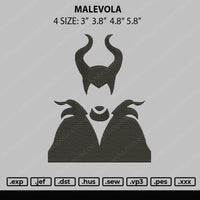 Malevola Embroidery File 4 size