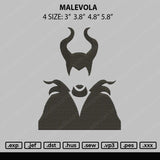 Malevola Embroidery File 4 size