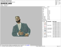 Maluma Embroidery File 4 size