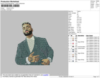 Maluma Embroidery File 4 size