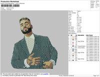 Maluma Embroidery File 4 size