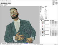 Maluma Embroidery File 4 size