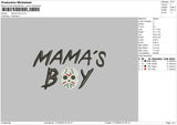 Mamas Boy Embroidery File 6 sizes
