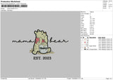 Bear1204 Embroidery File 6 sizes