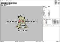 Mama 2017 Embroidery File 6 sizes