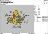 Mama Bear Embroidery Machine File