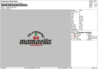 Mamacitatext Embroidery File 6 sizes