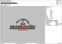 Mamacitatext Embroidery File 6 sizes